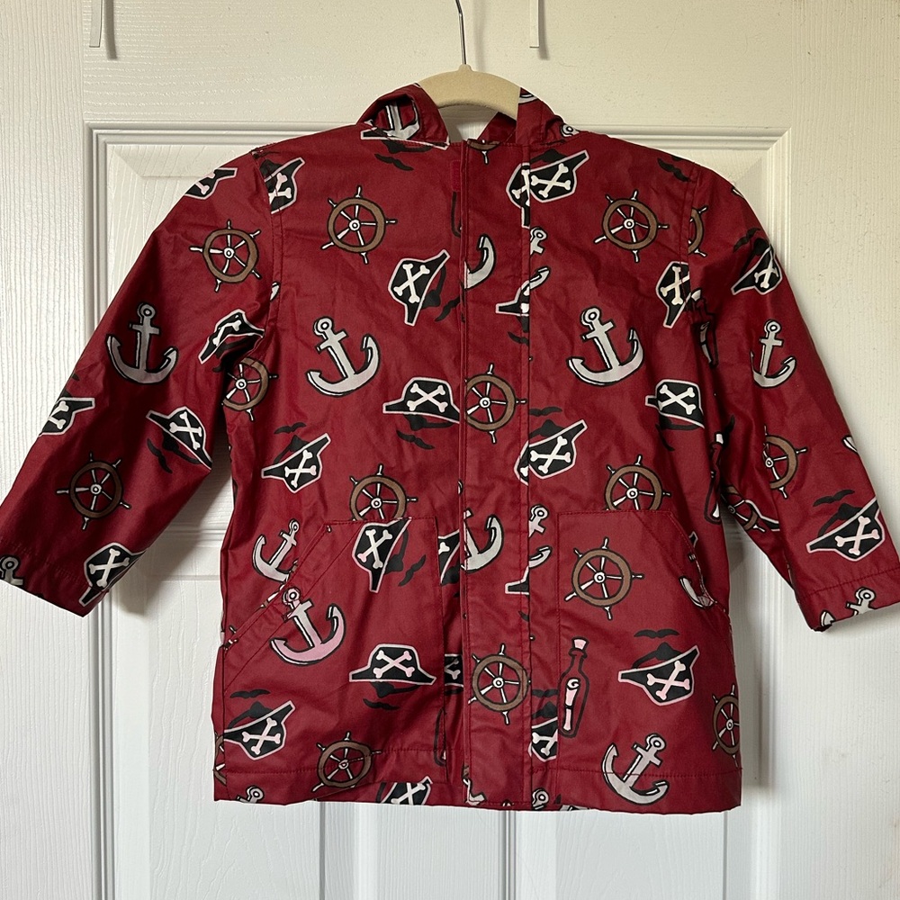 Gymboree Stripes & Anchor Raincoat - Pirate pattern